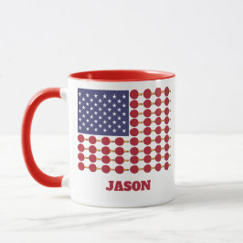 BORD TENNIS USA FLAGGA MUGG