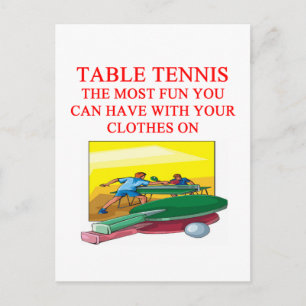 bord tennis vykort
