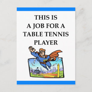 bord tennis vykort