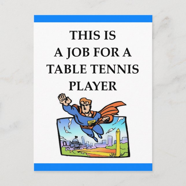 bord tennis vykort (Framsida)