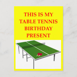 bord tennis vykort