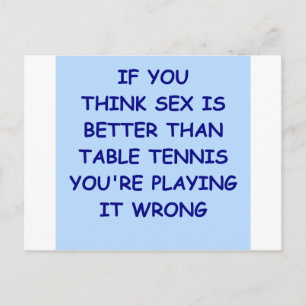 bord tennis vykort