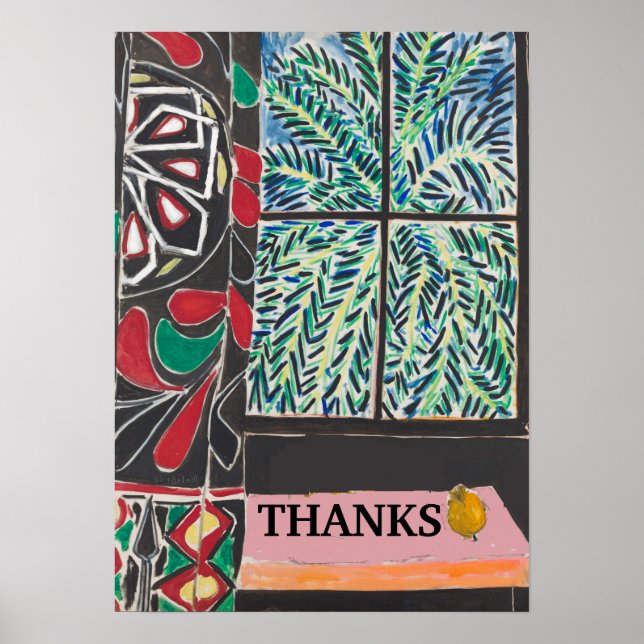 Bord under Fönster, efter Matisse Poster (Framsidan)