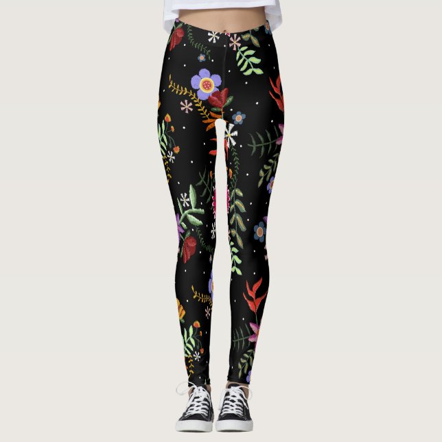 Bordado Folk Leggings (Framsida)