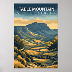 Bordberget Sydafrika Ikoniska Cape Town Poster