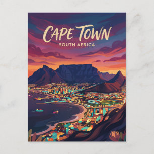 Bordbergets siluett Sydafrika Vykort