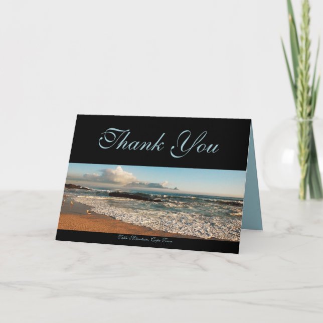 Bordbergvykort - skräddarsy det! tack kort (Framsida)