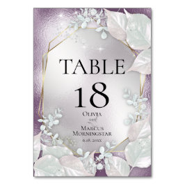 BORDBETECKNING | Auberginepärlon Glimmer Bordsnummer