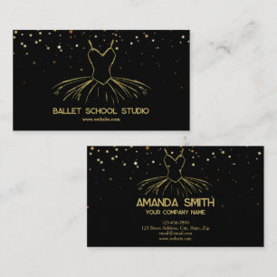 Borddingstudion i Black & guld glitter Visitkort