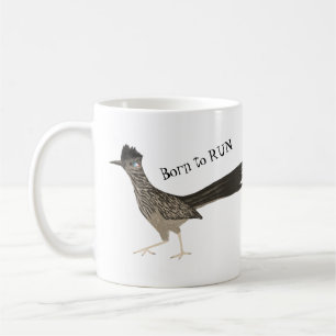 BORDE TILL SPRINGA! Roadrunner Roadrun Penna Teckn Kaffemugg