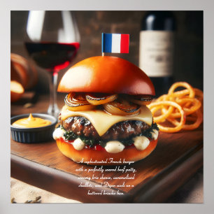 Bordeaux Bistro Burger Poster
