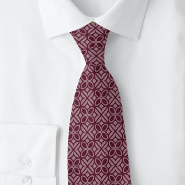 Bordeaux blad & linjer slips