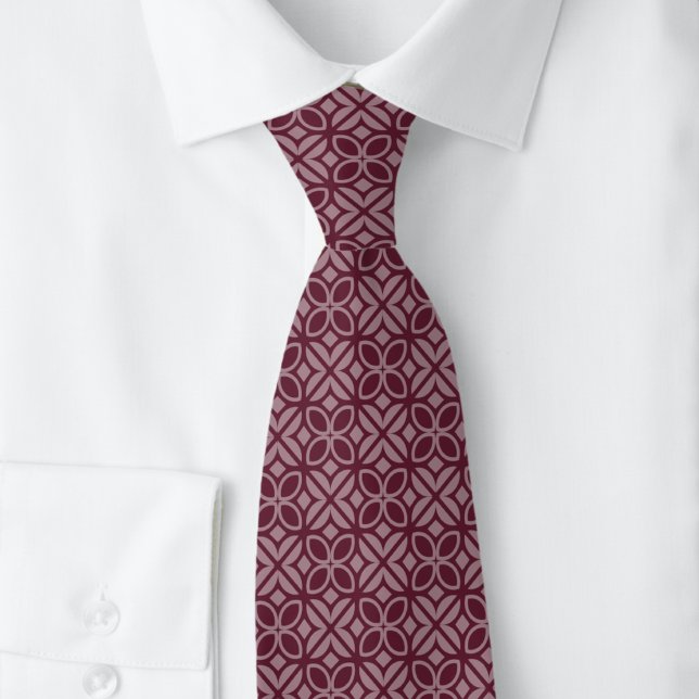 Bordeaux blad & linjer slips (Skapare uppladdad)
