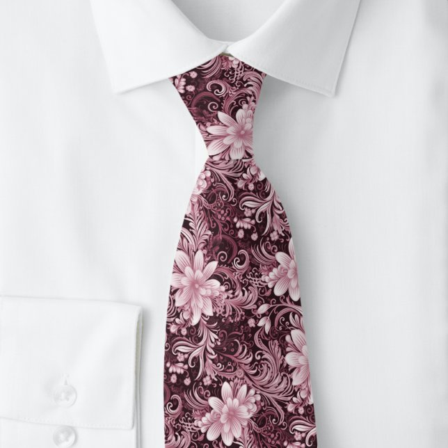 Bordeaux Blommig Batik Slips (Skapare uppladdad)