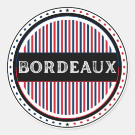 Bordeaux City Pride Emblem – French Identity Runt Klistermärke