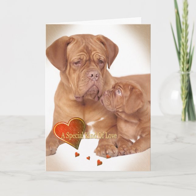 BORDEAUX EN SPECIELL SORT AV KÄRLEK HELGKORT (Framsida)