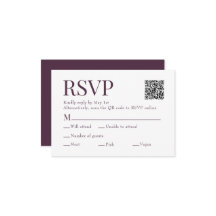 Bordeaux Färg Scan Qr Code Meal Choice Bröllop