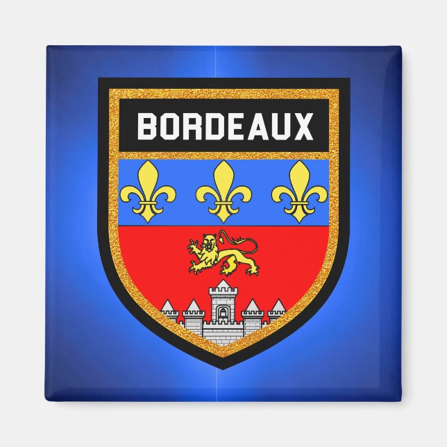Bordeaux Flagga Magnet (Framsidan)