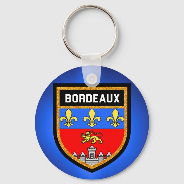 Bordeaux Flagga Nyckelring (Framsida)