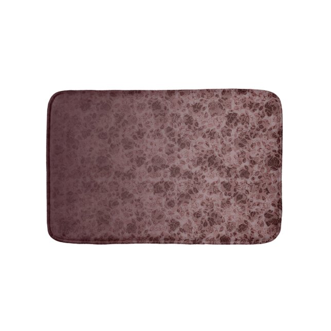 Bordeaux flowers degraded Bath Mat Badrumsmatta (Framsidan)