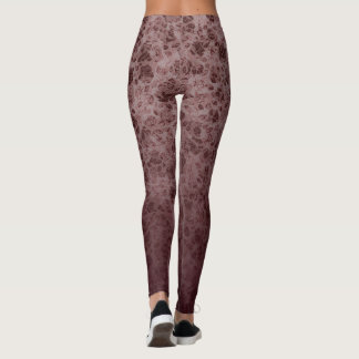 Bordeaux flowers degraded leggings