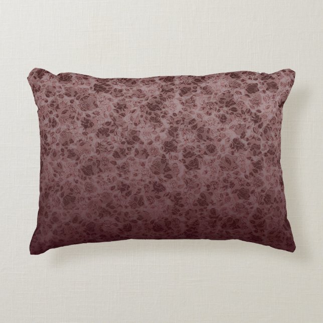 Bordeaux flowers degraded pillow prydnadskudde (Framsidan)