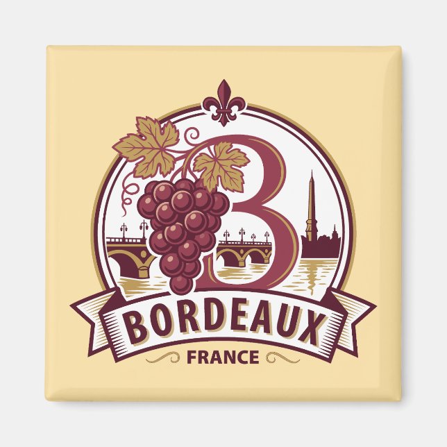 Bordeaux France Magnet (Framsidan)