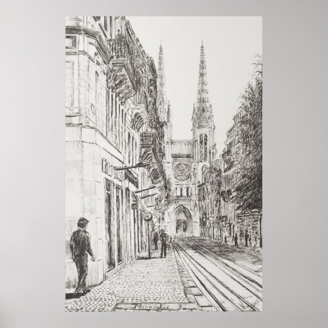 Bordeaux Frankrike. 2010 Poster (Framsidan)