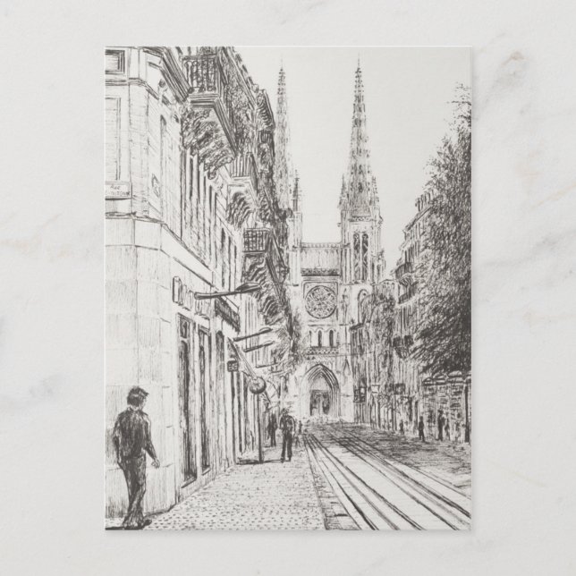 Bordeaux Frankrike. 2010 Vykort (Framsida)