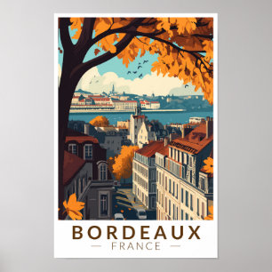 Bordeaux Frankrike Resa Konst Vintage Poster