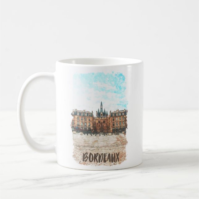 Bordeaux Frankrike Ställe de la BanguTravel Kaffemugg (Vänster)
