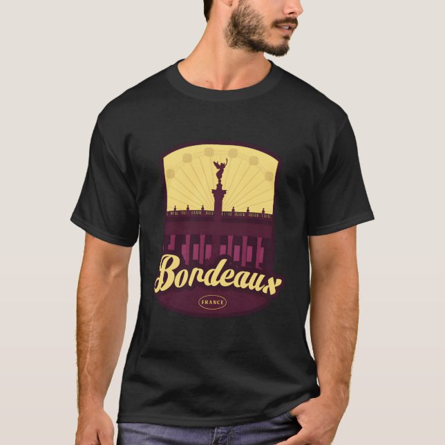Bordeaux Frankrike T Shirt (Framsida)