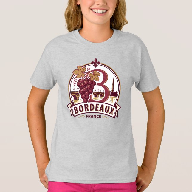 Bordeaux Frankrike T Shirt (Framsida)