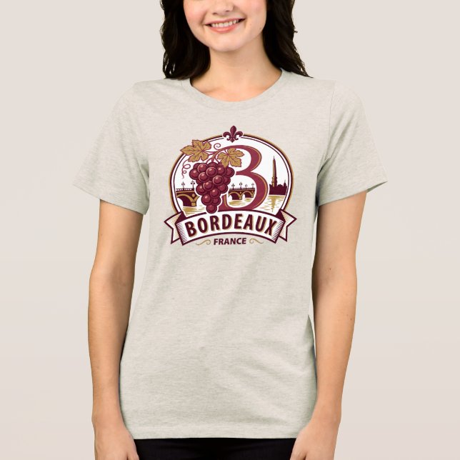 Bordeaux Frankrike T Shirt (Framsida)