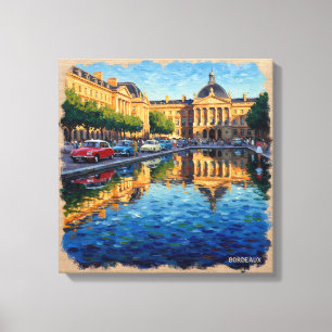 Bordeaux Grand Square Reflections Canvas Konst