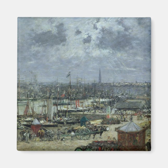 Bordeaux hamn 1874 magnet (Framsidan)