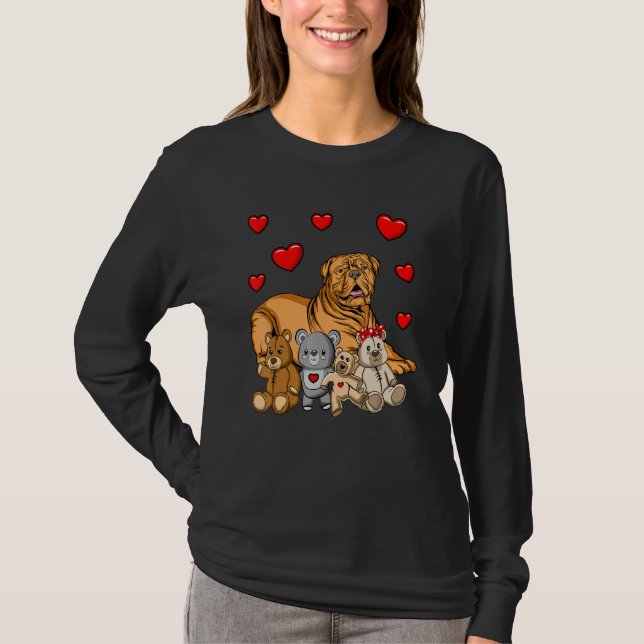 Bordeaux Hund Cudely Leksak T Shirt (Framsida)