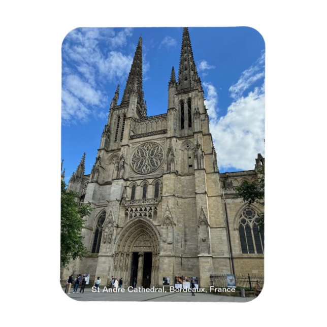 Bordeaux katedral, (Saint-André de Bordeaux) på en Magnet (Vertikal)