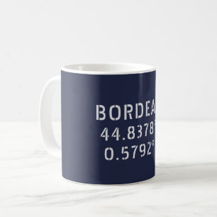 Bordeaux Latitude Longitud Kaffemugg