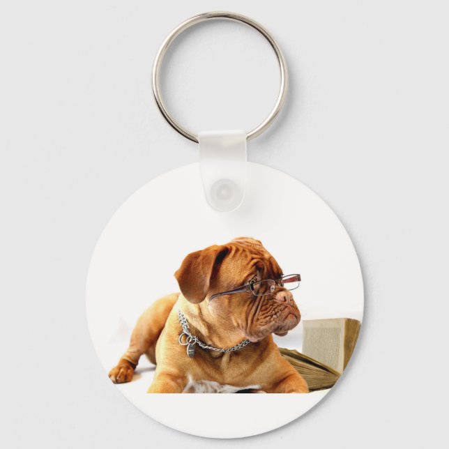 Bordeaux Mastiff, Fransk Mastiff Bordeauxdog Gift Nyckelring (Framsida)