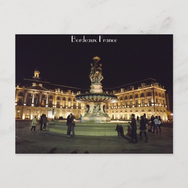 Bordeaux nattetid vykort (Framsida)
