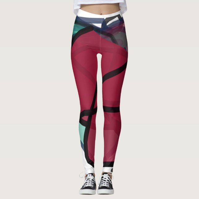 Bordeaux par leggings (Framsida)