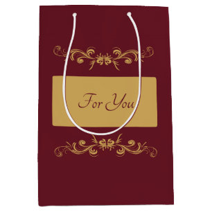 Bordeaux Personlig Medium Gift Bag