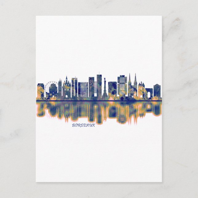 Bordeaux Skyline Helg Vykort (Framsida)