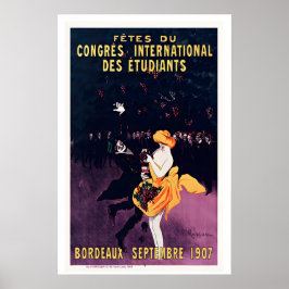Bordeaux Vin September 1907 Vintage Reklam Poster