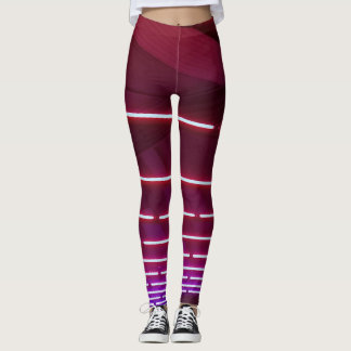 bordeauxbelysningrandar leggings