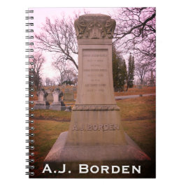 Borden Monument, Fall River, MORSA - A.J. Borden Anteckningsbok