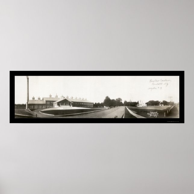 Bordens Mjölk Factory Photo 1910 Poster (Framsidan)