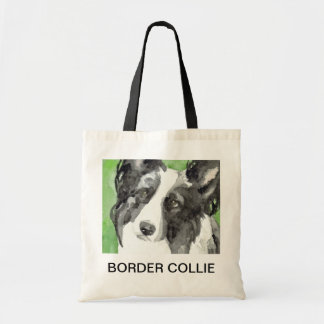 Border Collie Akvarell Tygkasse