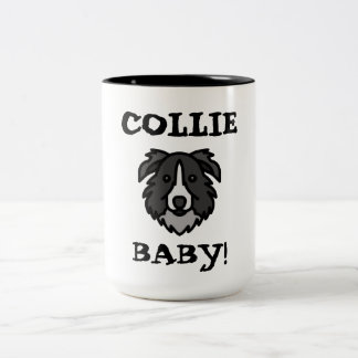 Border Collie Älskare Stolthet Söt Hund Design Två-Tonad Mugg